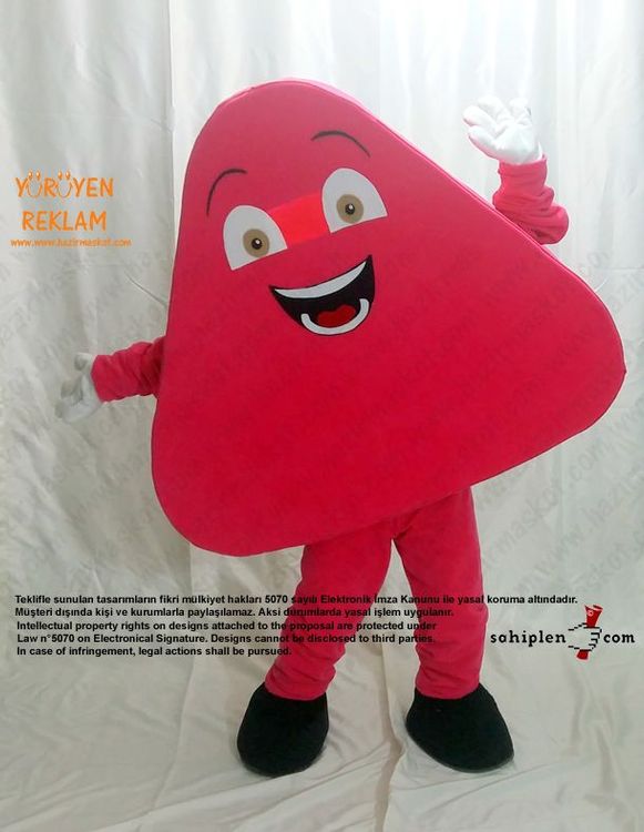 Geometri Üçgen Maskot / Cinfikir maskot kostümü