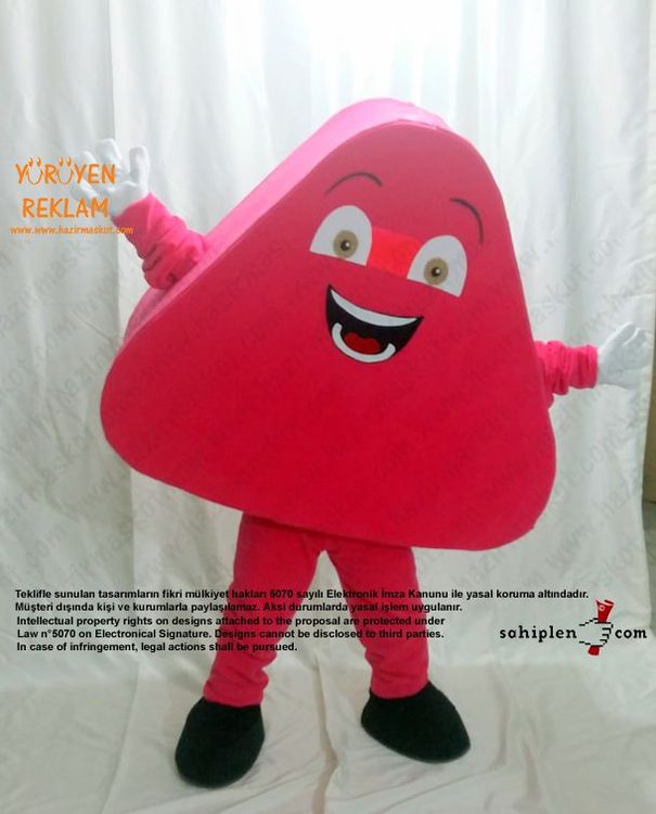 Geometri Üçgen Maskot / Cinfikir maskot kostümü