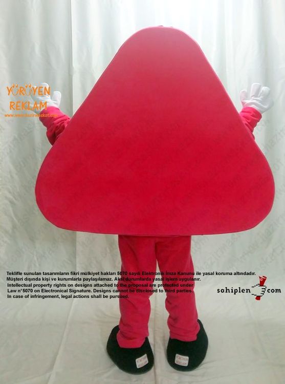 Geometri Üçgen Maskot / Cinfikir maskot kostümü