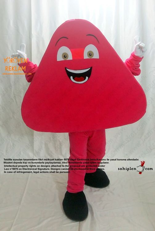 Geometri Üçgen Maskot / Cinfikir maskot kostümü