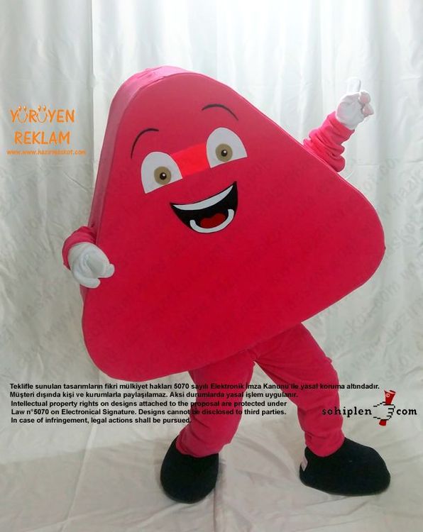 Geometri Üçgen Maskot / Cinfikir maskot kostümü