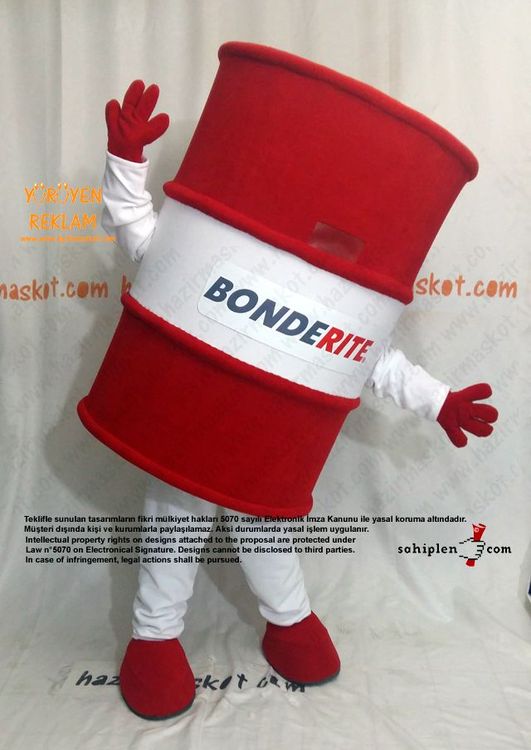Varil maskot kostümü / Bonderite / Henkel / PTC maskot kostümü