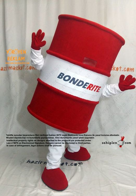 Varil maskot kostümü / Bonderite / Henkel / PTC maskot kostümü