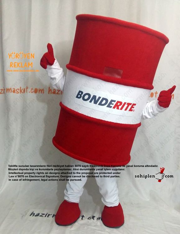 Varil maskot kostümü / Bonderite / Henkel / PTC maskot kostümü