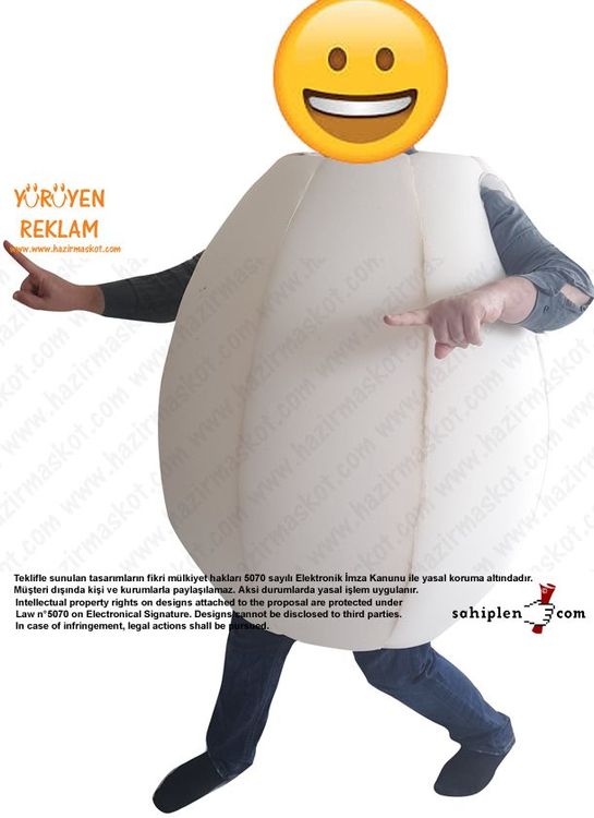 Yumurta Gövde Maskot Kostüm Sünger Gövde maskot kostümü