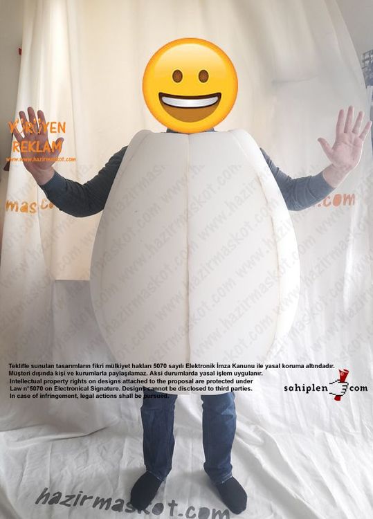 Yumurta Gövde Maskot Kostüm Sünger Gövde maskot kostümü