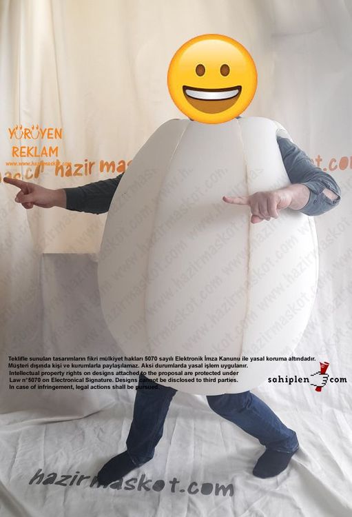 Yumurta Gövde Maskot Kostüm Sünger Gövde maskot kostümü