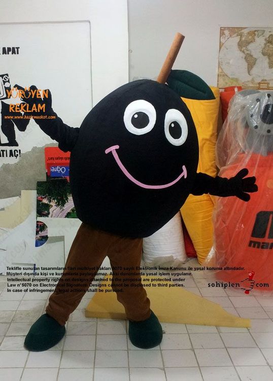 Zeytin maskot kostümü / Ezel zeytincilik maskot kostümü
