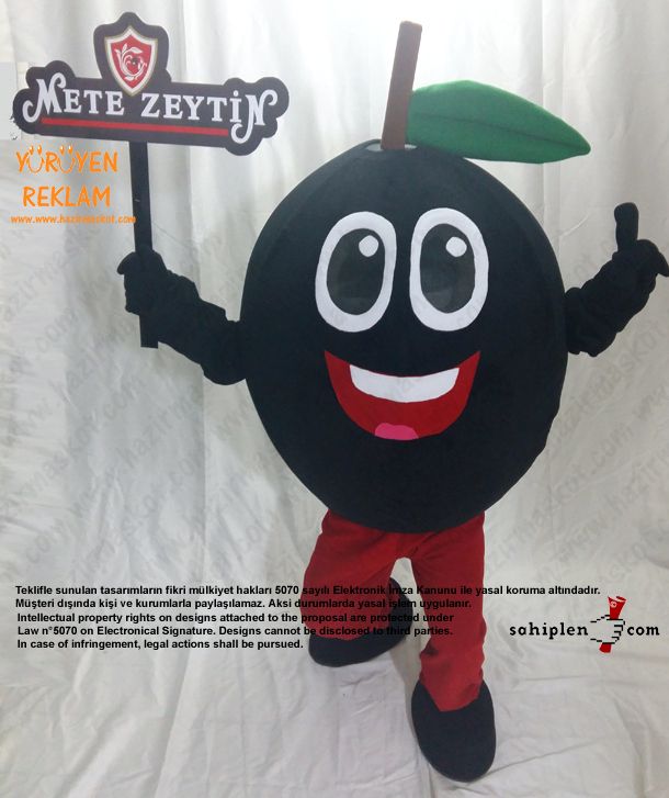 Zeytin Maskotu / Mete Zeytincilik Bursa Gemlik maskot kostümü