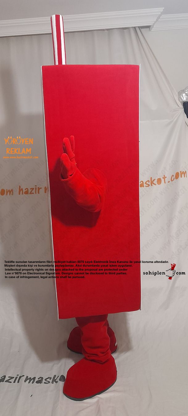 Bronto Meyve Suyu Maskot Kostümü / Çilek / Lebanon maskot kostümü
