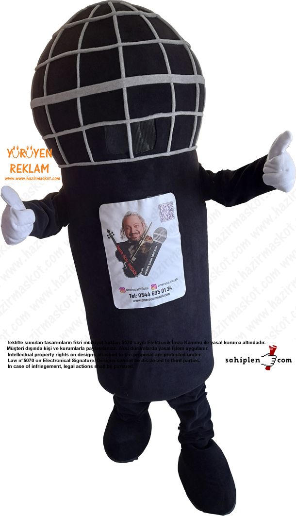 Mikrofon Maskot Kostümü maskot kostümü