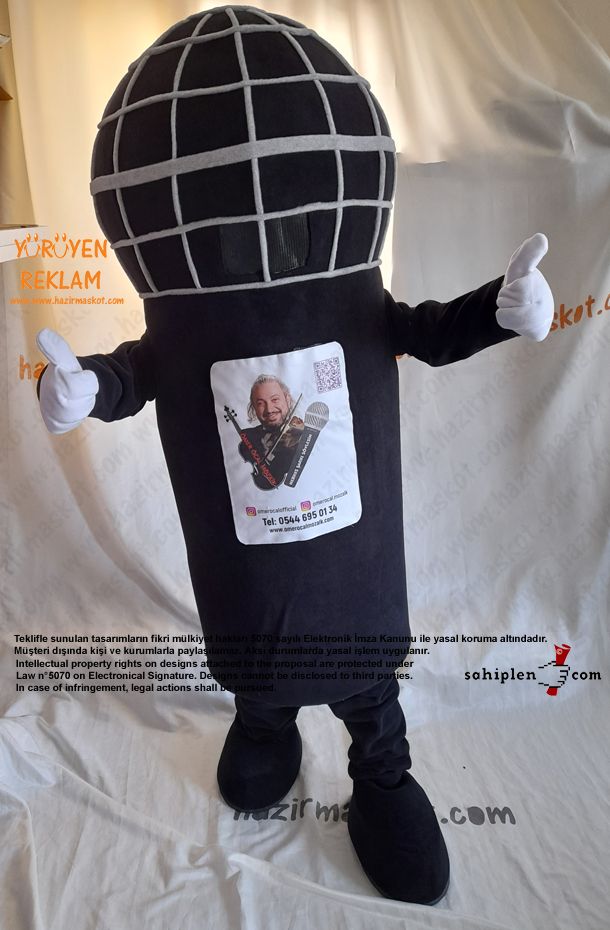 Mikrofon Maskot Kostümü maskot kostümü