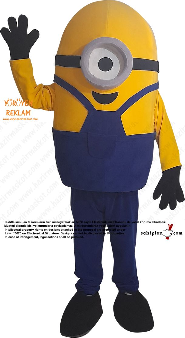 Minion Maskot Kostümü maskot kostümü