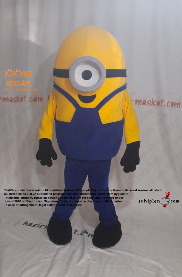 Minion Maskot Kostümü maskot kostümü