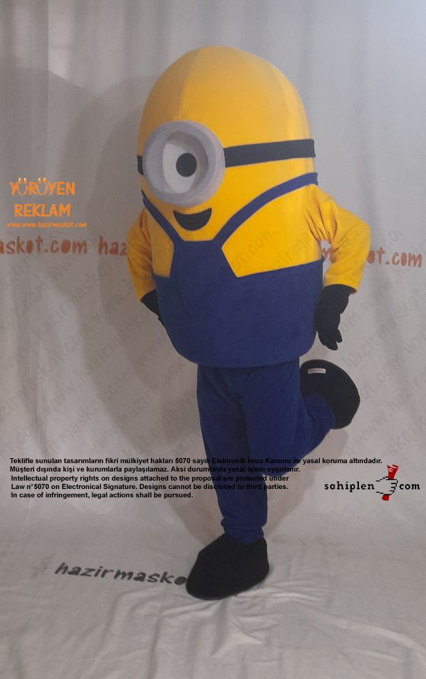 Minion Maskot Kostümü maskot kostümü