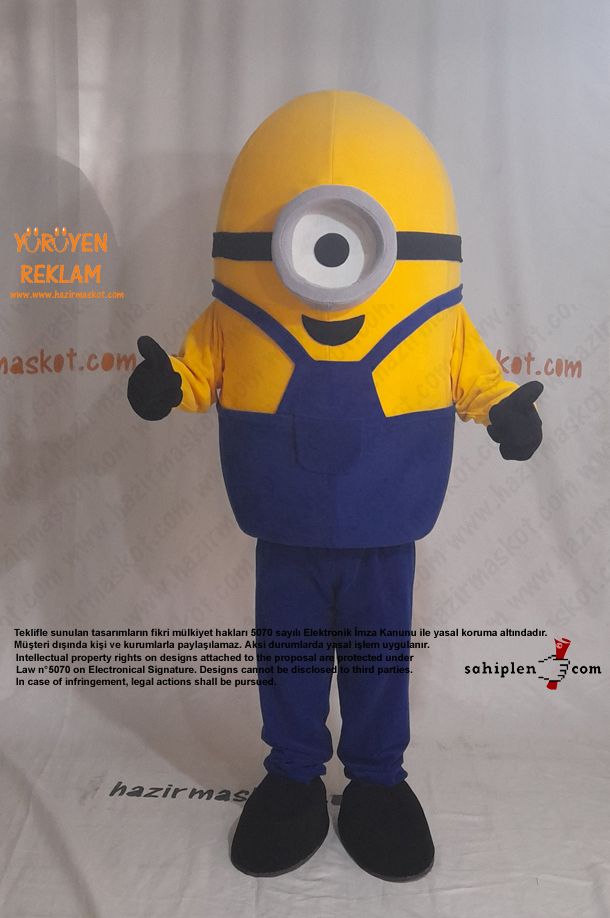 Minion Maskot Kostümü maskot kostümü