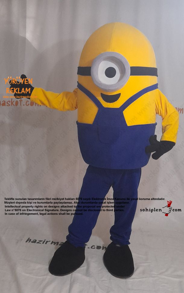 Minion Maskot Kostümü maskot kostümü