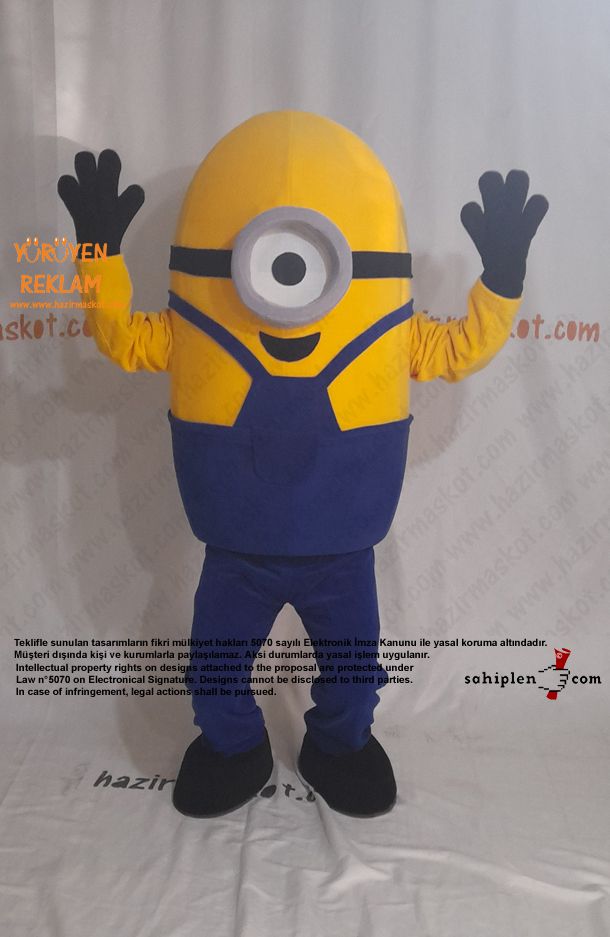 Minion Maskot Kostümü maskot kostümü
