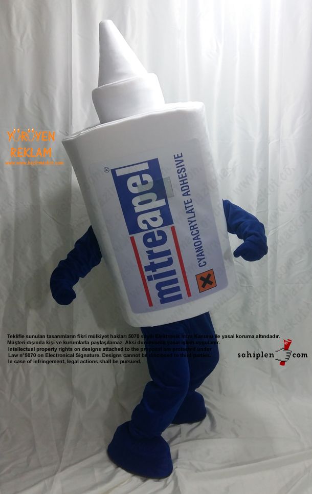 Mitre Apel Yapıştırıcı Maskot Kostümü maskot kostümü