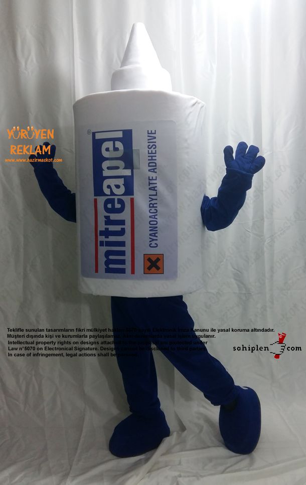 Mitre Apel Yapıştırıcı Maskot Kostümü maskot kostümü