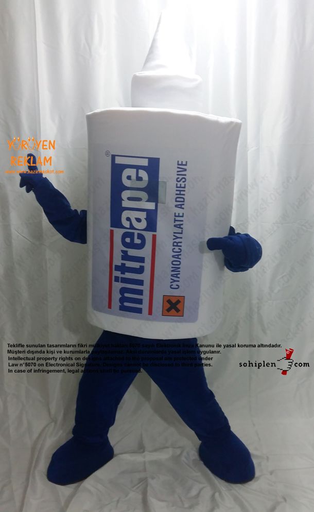 Mitre Apel Yapıştırıcı Maskot Kostümü maskot kostümü