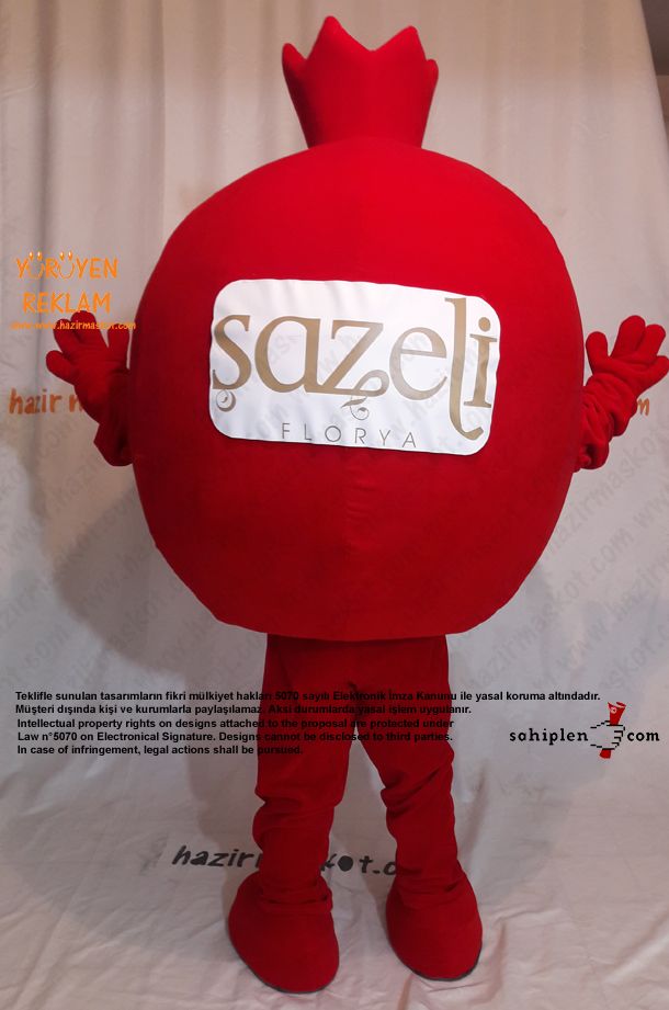Nar Maskot / Pomegranate Mascot Costıme maskot kostümü