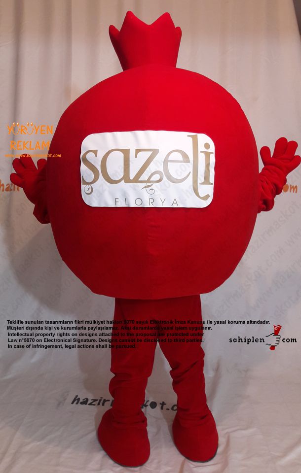 Nar Maskot / Pomegranate Mascot Costıme maskot kostümü
