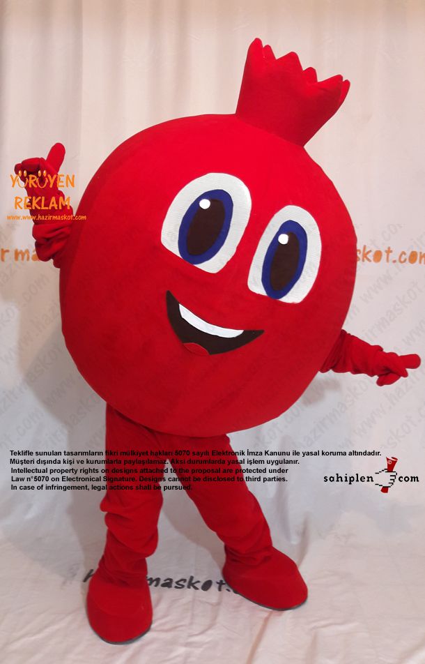 Nar Maskot / Pomegranate Mascot Costıme maskot kostümü