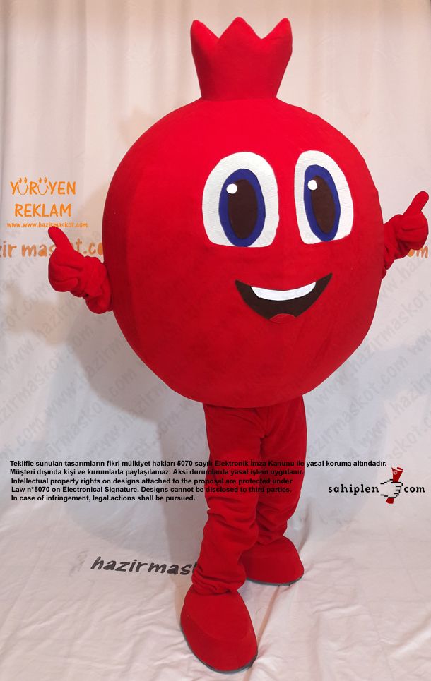 Nar Maskot / Pomegranate Mascot Costıme maskot kostümü