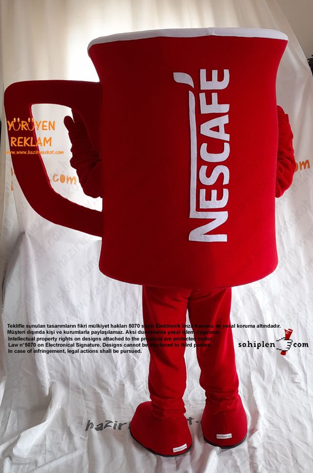 Nescafe Bardak Maskot Kostümü / Nescafe Mug Mascot Costume maskot kostümü