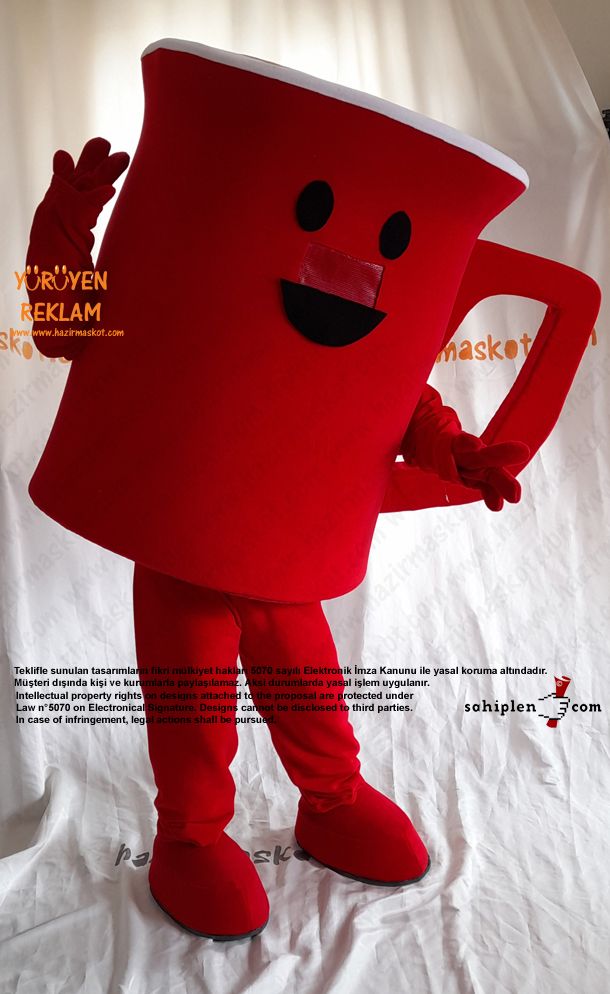 Nescafe Bardak Maskot Kostümü / Nescafe Mug Mascot Costume maskot kostümü