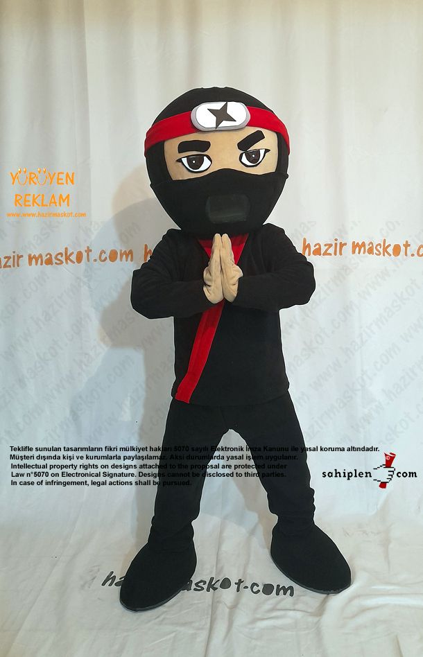 Ninja Maskot Kostümü / Ninja Mascot Costume maskot kostümü