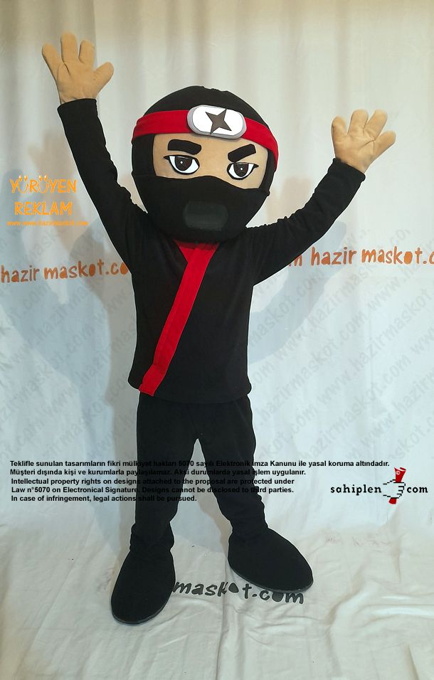 Ninja Maskot Kostümü / Ninja Mascot Costume maskot kostümü