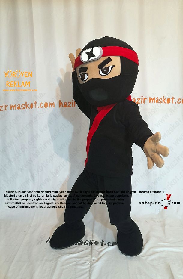 Ninja Maskot Kostümü / Ninja Mascot Costume maskot kostümü
