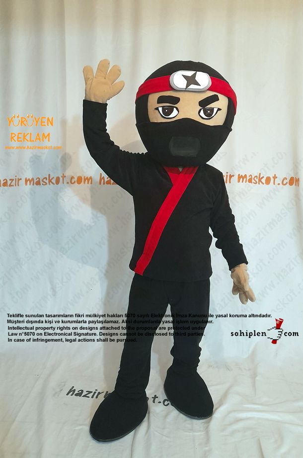 Ninja Maskot Kostümü / Ninja Mascot Costume maskot kostümü