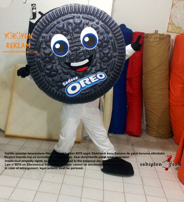 Oreo Bisküvi Maskotu maskot kostümü