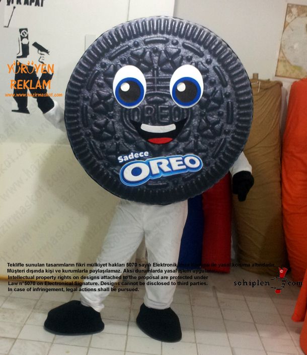 Oreo Bisküvi Maskotu maskot kostümü