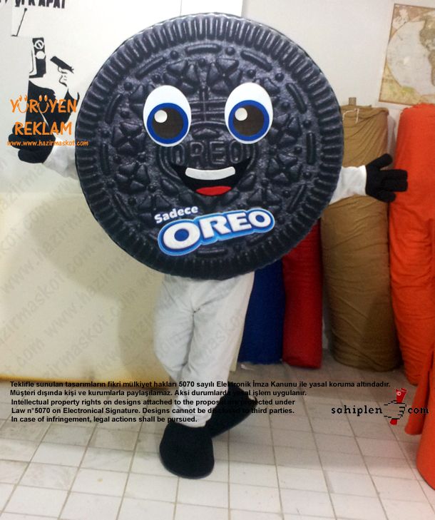 Oreo Bisküvi Maskotu maskot kostümü
