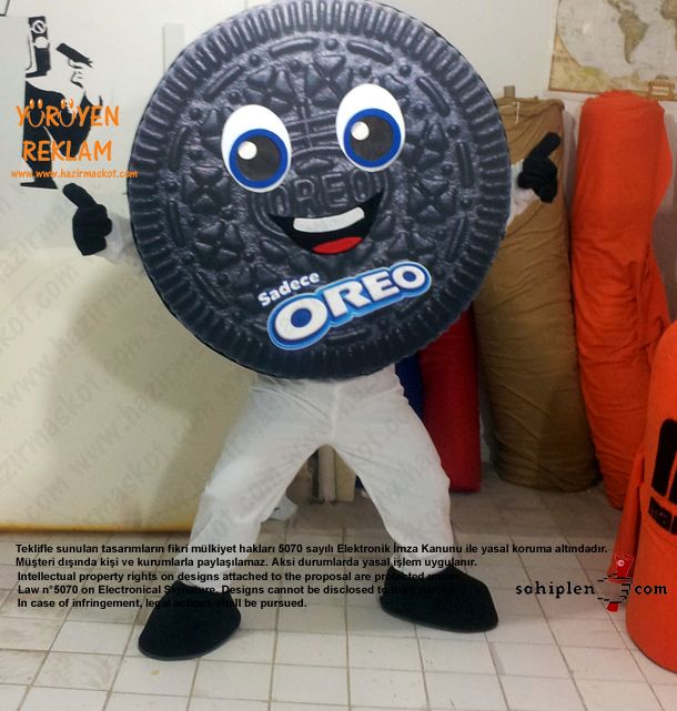 Oreo Bisküvi Maskotu maskot kostümü