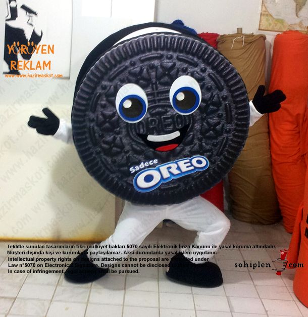 Oreo Bisküvi Maskotu maskot kostümü