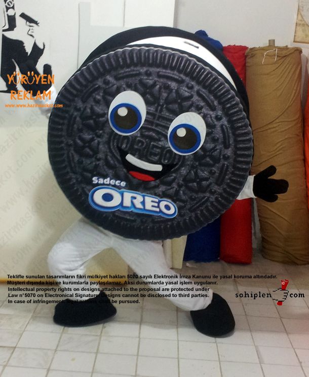 Oreo Bisküvi Maskotu maskot kostümü