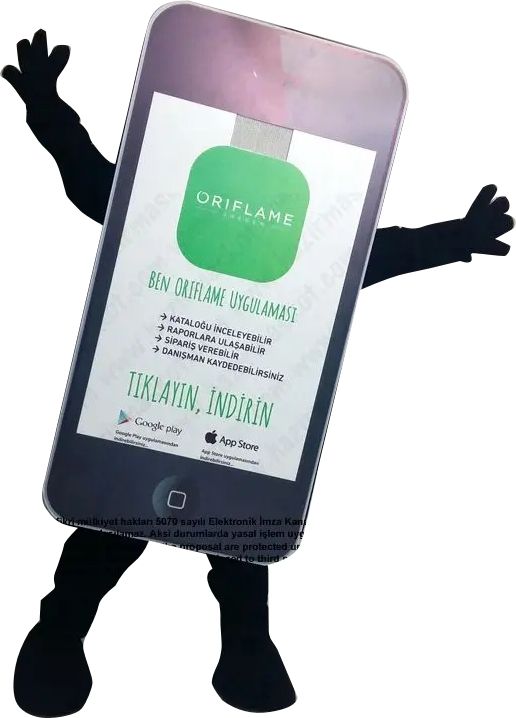 iPhone Maskot Kostümü / App Maskot / Oriflame maskot kostümü