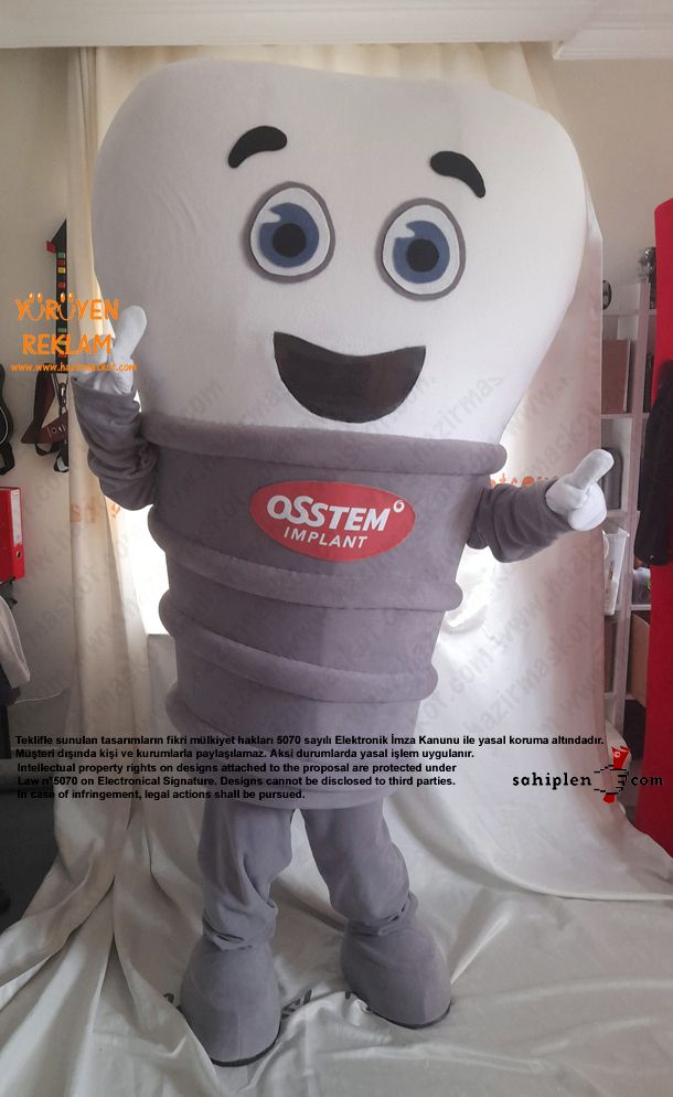 Diş İmplant Maskotu / Osstem OSSMAN maskot kostümü