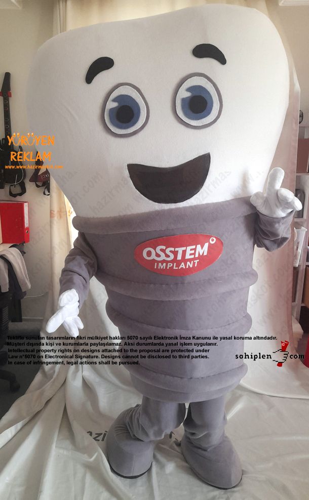 Diş İmplant Maskotu / Osstem OSSMAN maskot kostümü