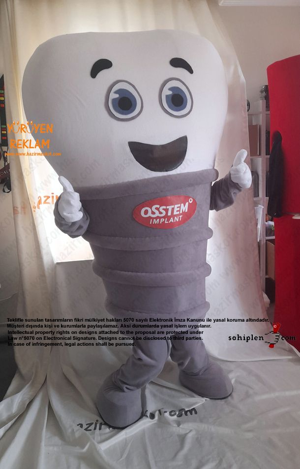 Diş İmplant Maskotu / Osstem OSSMAN maskot kostümü