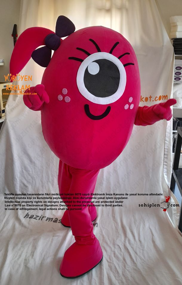 Pembe Canavar Maskot / Ohio Museum USA maskot kostümü