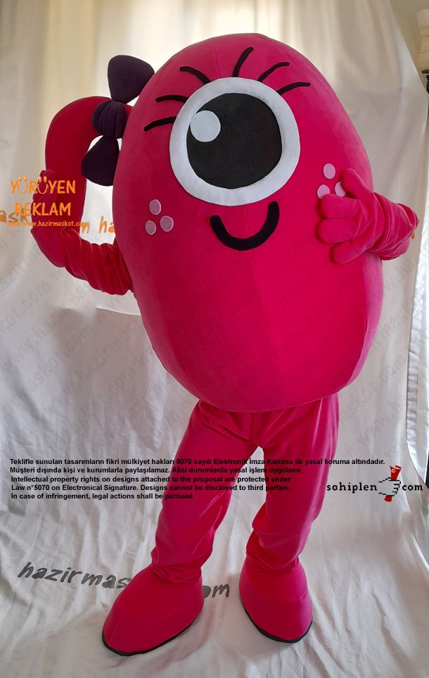 Pembe Canavar Maskot / Ohio Museum USA maskot kostümü