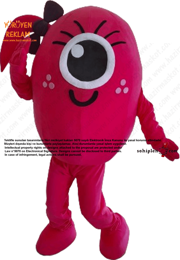 Pembe Canavar Maskot / Ohio Museum USA maskot kostümü