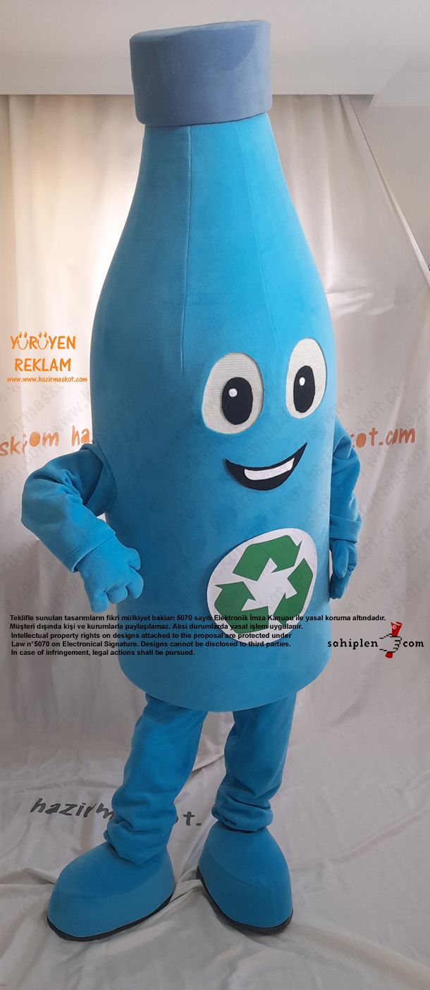 Pet Şişe Maskot Kostümü / Konya Geri Dönüşüm maskot kostümü