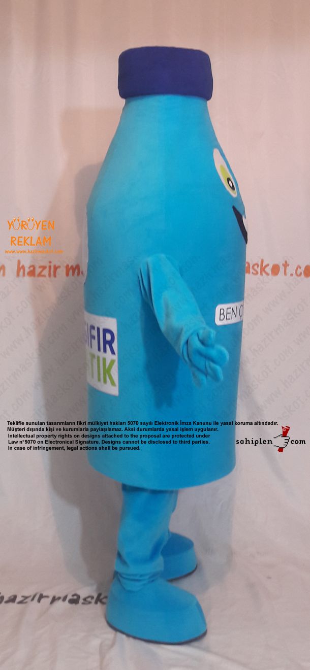 Pet Şişe Maskot kostümü  Geridönüşüm maskot kostümü